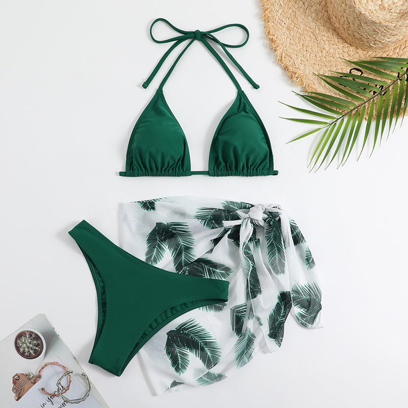 Dame Triangel-Bikini med stilfuld strandhåndklæde Stilla