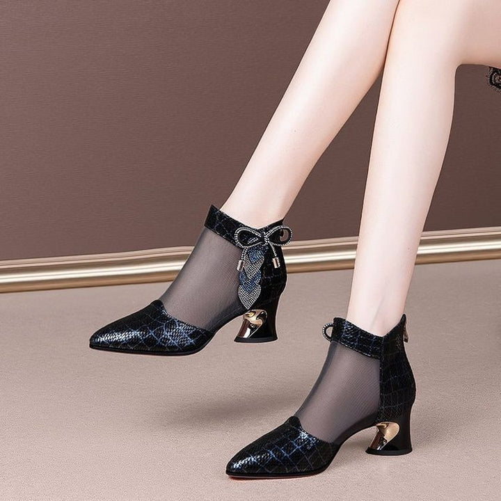 Dame elegante Slingback-pumps med moderne glans og buet hæl Stilla