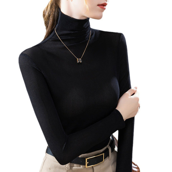 Dame Langærmet Turtleneck lavet af elastisk ribstruktur med figursyet pasform Stilla