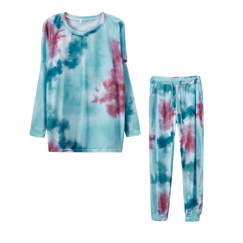 Femme Langærmet Tie-Dye Lounge Sæt Stilla