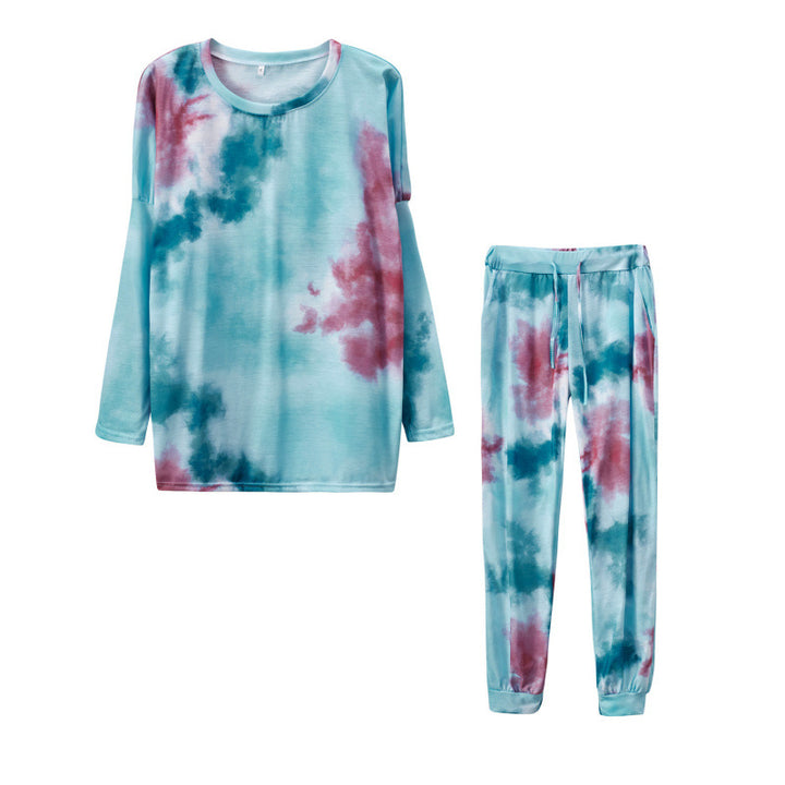 Femme Langærmet Tie-Dye Lounge Sæt Stilla