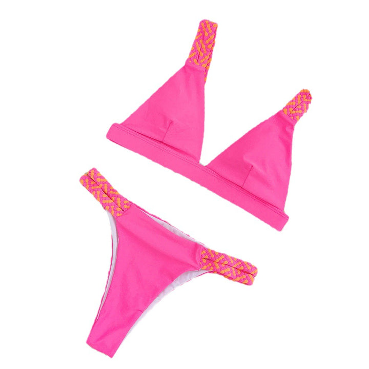 Dame Bikini-sæt med trendy flettede stropper og komfortabel pasform Stilla