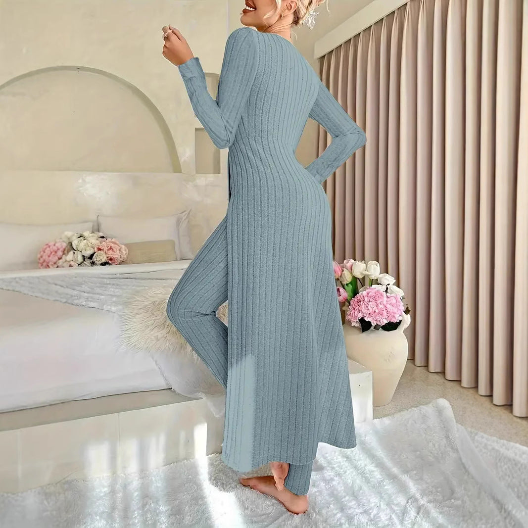 Dame Loungewear Ensemble med elegant plisseredesign og løs pasform Stilla