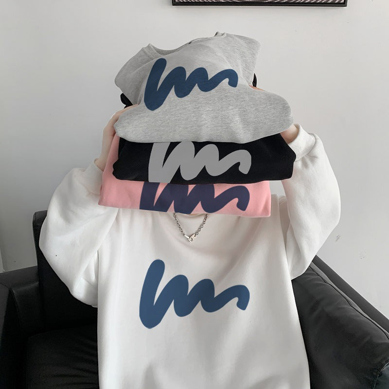 Herrer hyggelig sweatshirt med trendy grafisk design Stilla