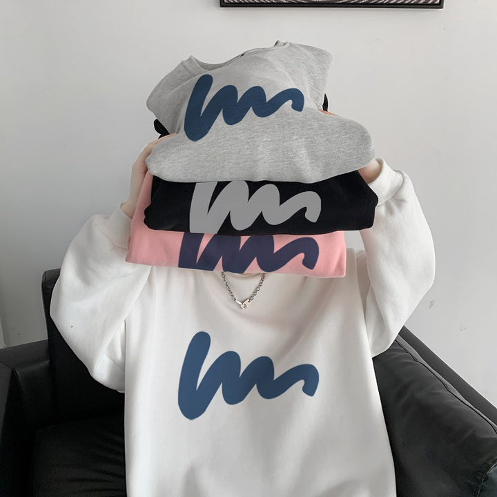 Herrer hyggelig sweatshirt med trendy grafisk design Stilla