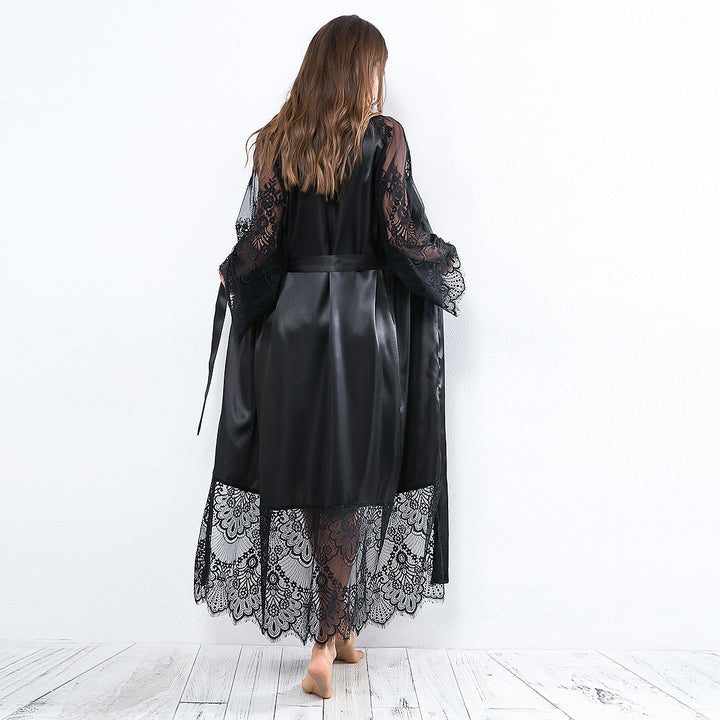 Dame Elegant Spids-Satin-Kjole Stilla