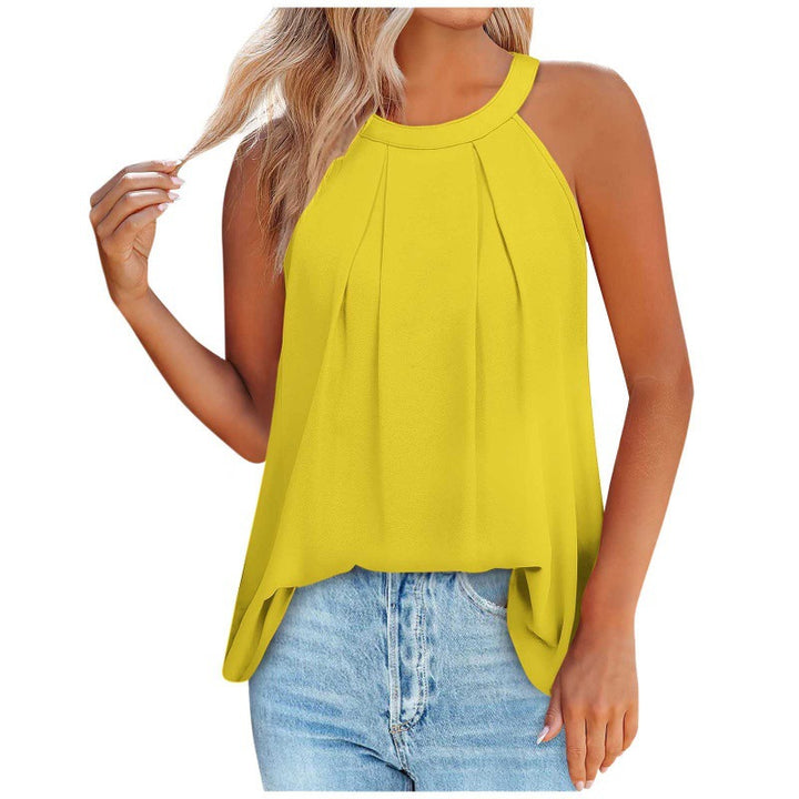 Dame Løs Bluse med Plissering Stilla