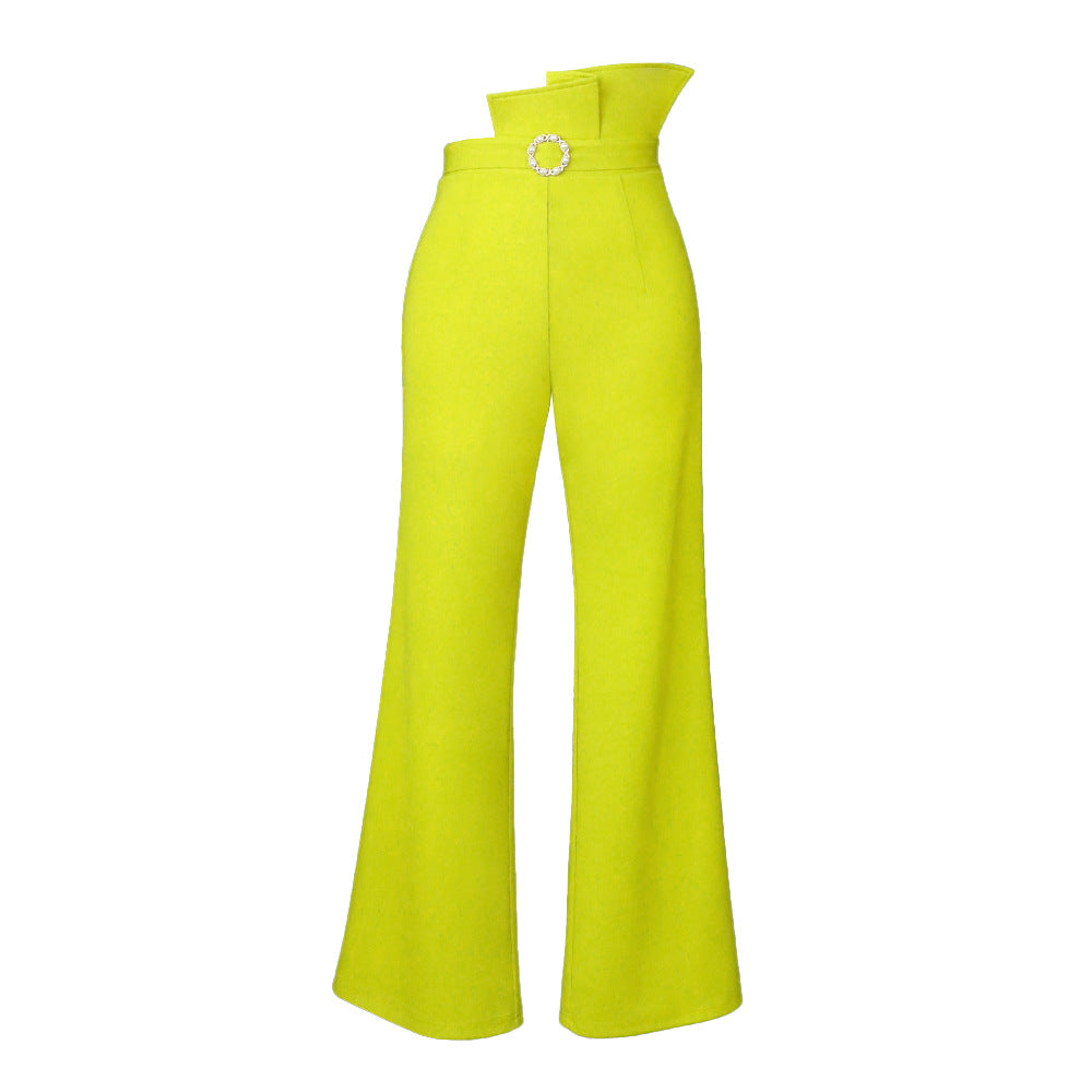 Dame High-Waist Palazzo-bukser med elegant spænde Skovae