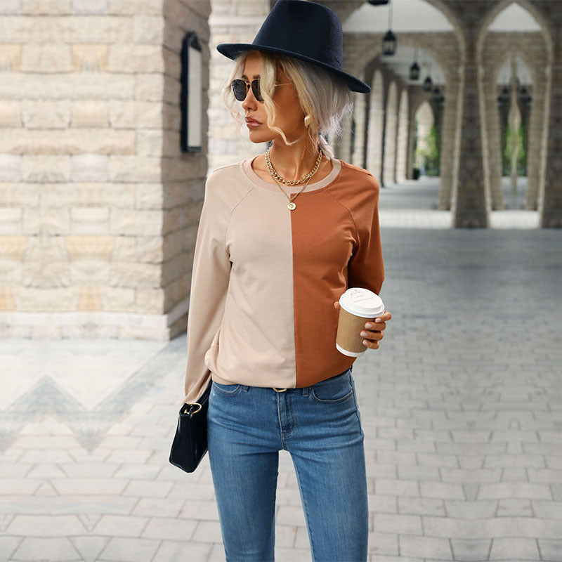 Kvindernes fashionable sweatshirt med trendy farveblok design Stilla