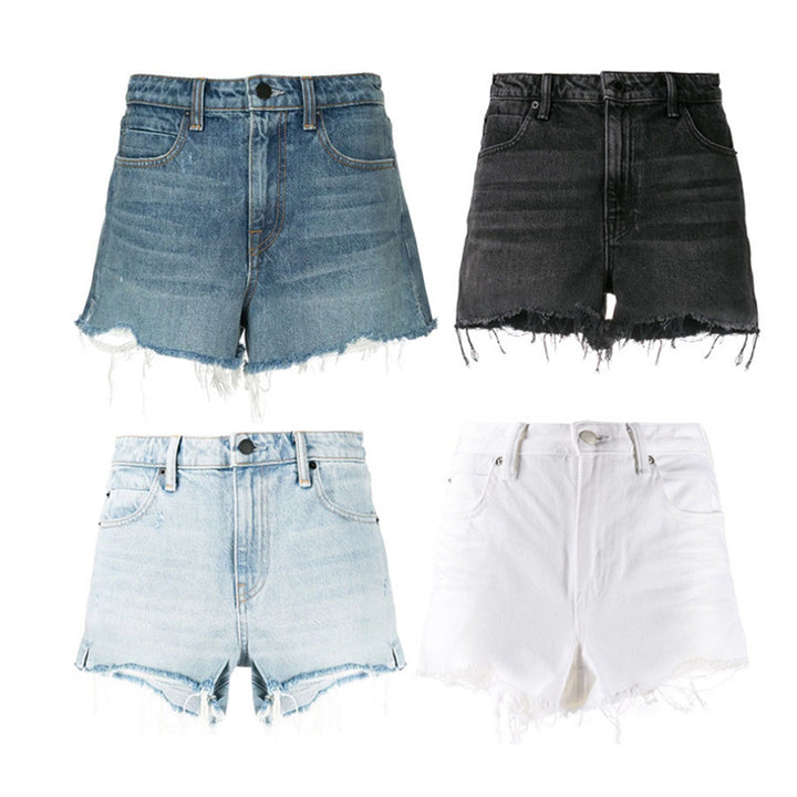 Dame slibede Vintage Jeansshorts Stilla