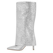 Femme Højglans Statement Over-the-Knee Stiletto Støvler Stilla