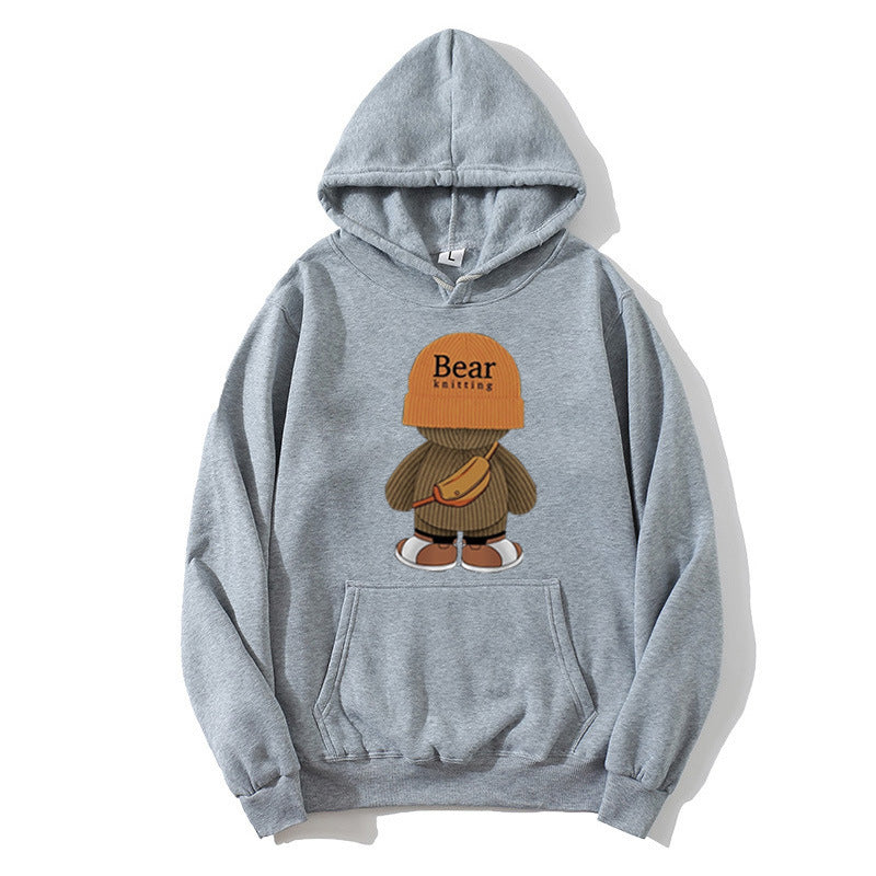 Dame hoodie med legende bjørnedesign og høj kvalitet fleece Skovae