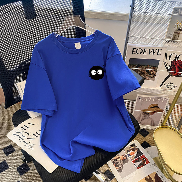 Dame T-Shirt med kreativt cartoon-motiv Stilla