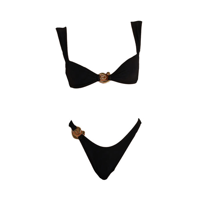 Dame bikini-sæt med elegant ringdetalje og figurformende design Stilla