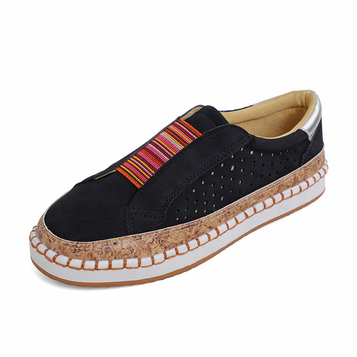 Dame Komfortable Slip-On Sneakers med åndbart overmateriale og fleksibel sål Stilla