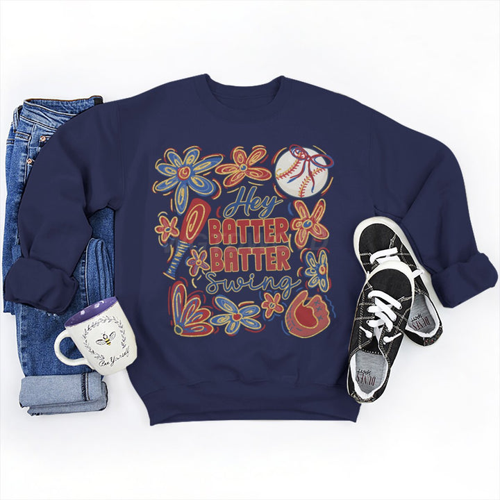 Dame sweatshirts med kreativ baseballmotiv og afslappet snit Stilla