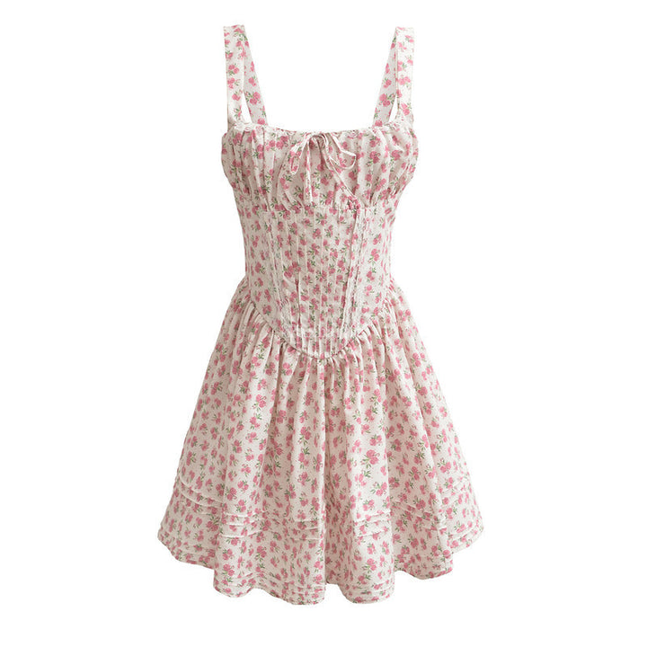 Femme Floral Ruffle Mini Kjole Stilla