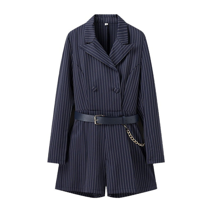 Dame blazer overalls med elegant talje og moderigtige striber Stilla