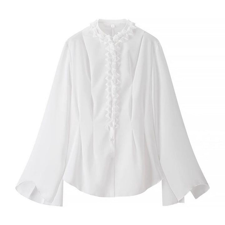 Femme Rynkefront Knap-Down Bluse Stilla