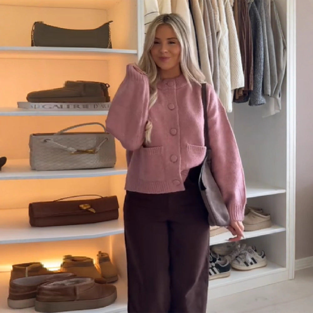Kvinders Komfortable Cardigan med Store Lommer Stilla