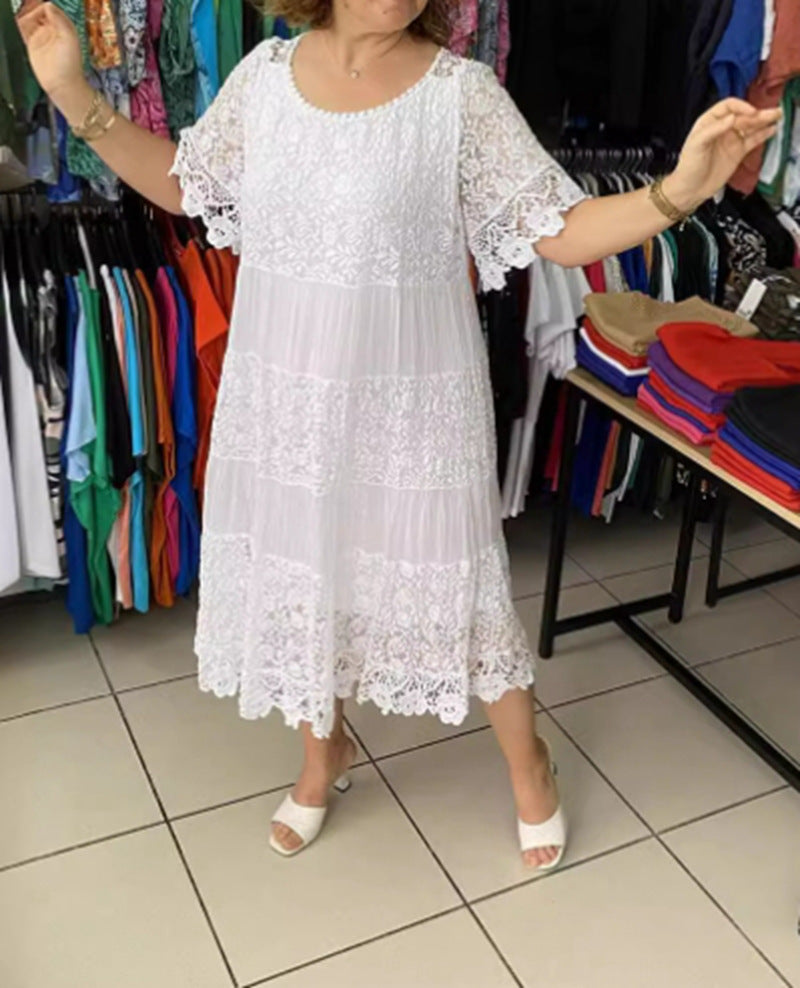 Dame fritidskjole med elegant spidsesmykning Stilla