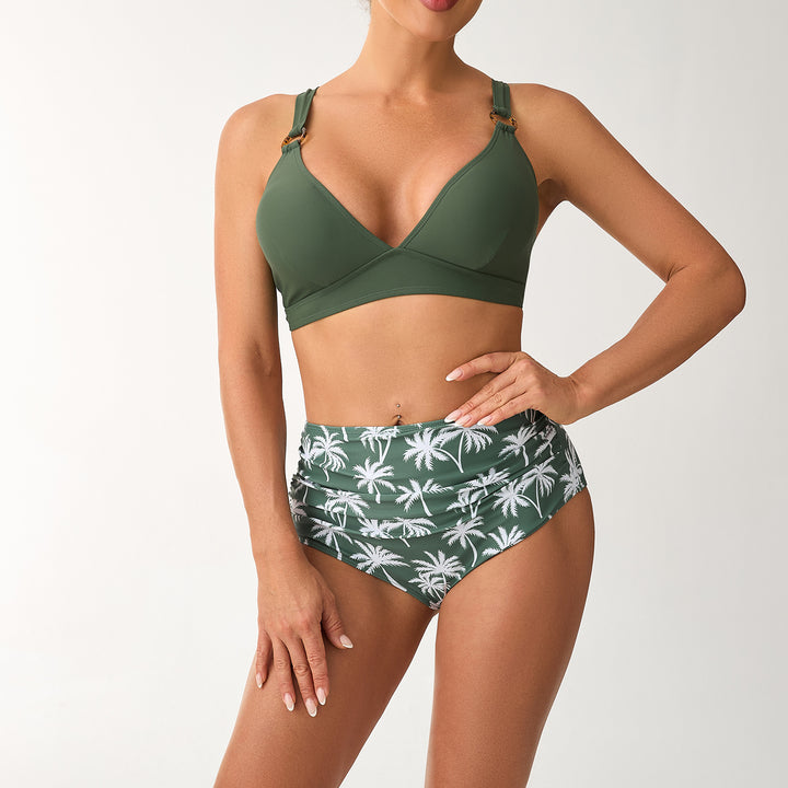 Dame Bikini-sæt med moderne høj talje og elegant bærer-system Skovae