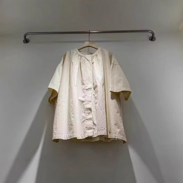 Femme Oversized Casual Bomuldsbluse Stilla