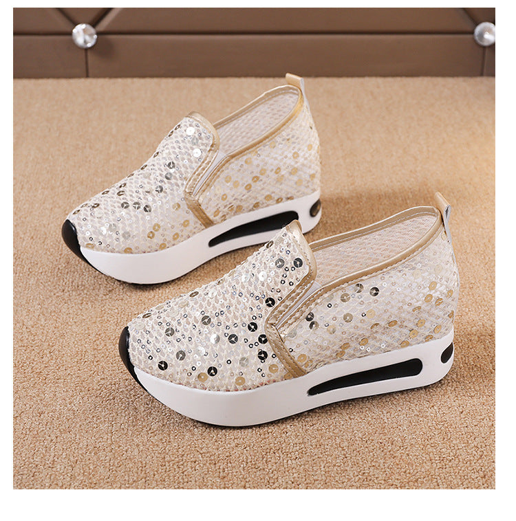 Dame mode og komfortable sneakers med glimmerdetaljer Stilla