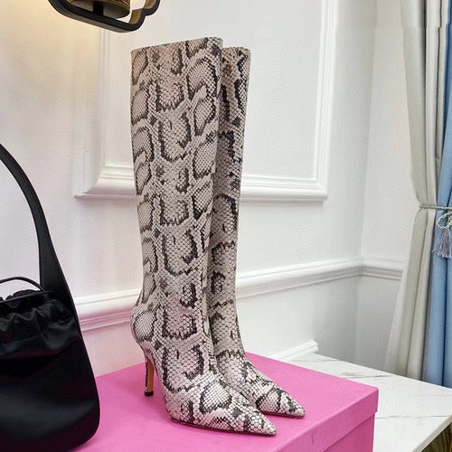 Femme Glinsende Over-knee Stiletto-Støvler med Skulptureret Hæl Stilla