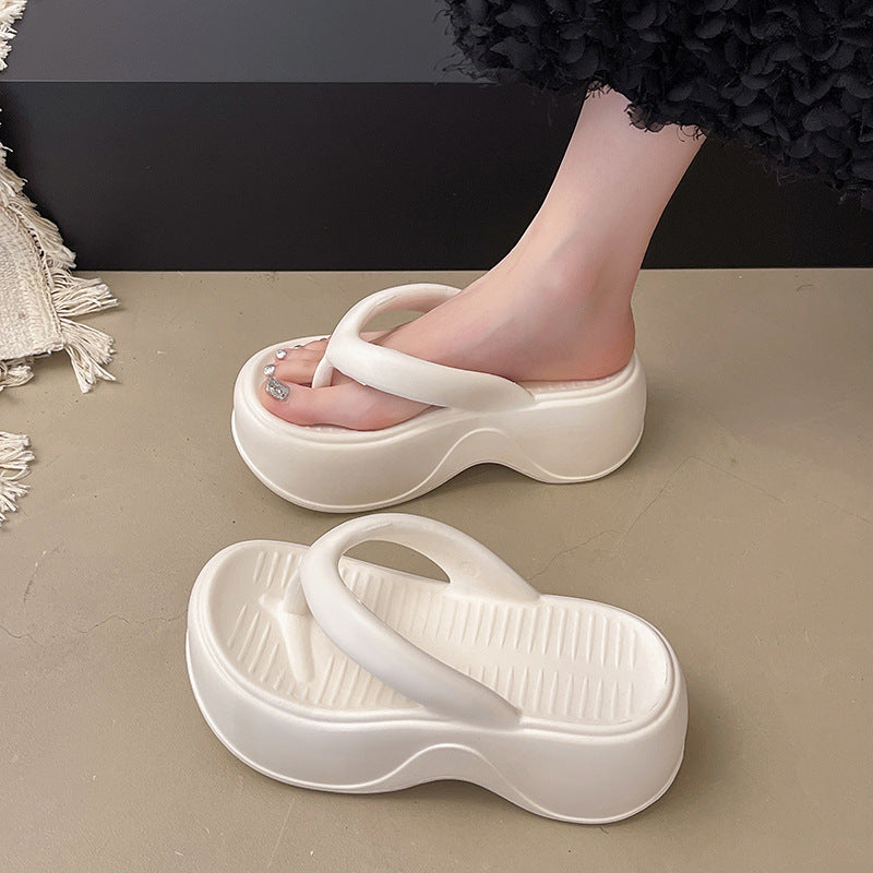 Dame platform flip-flops med ergonomisk fodbedesign Stilla