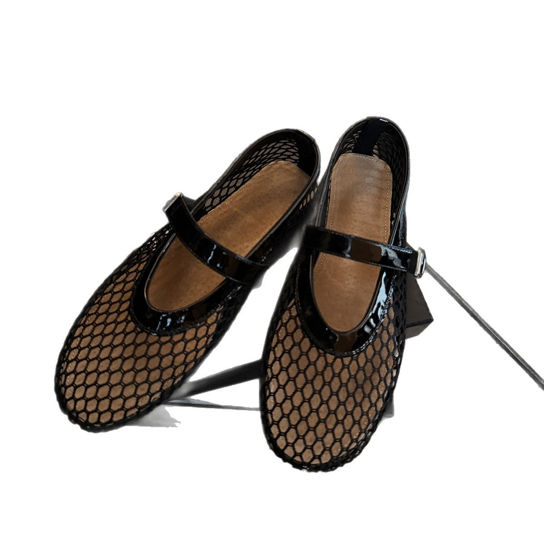 Femme Stilfulde Mesh Mary Jane Ballerinaer Stilla