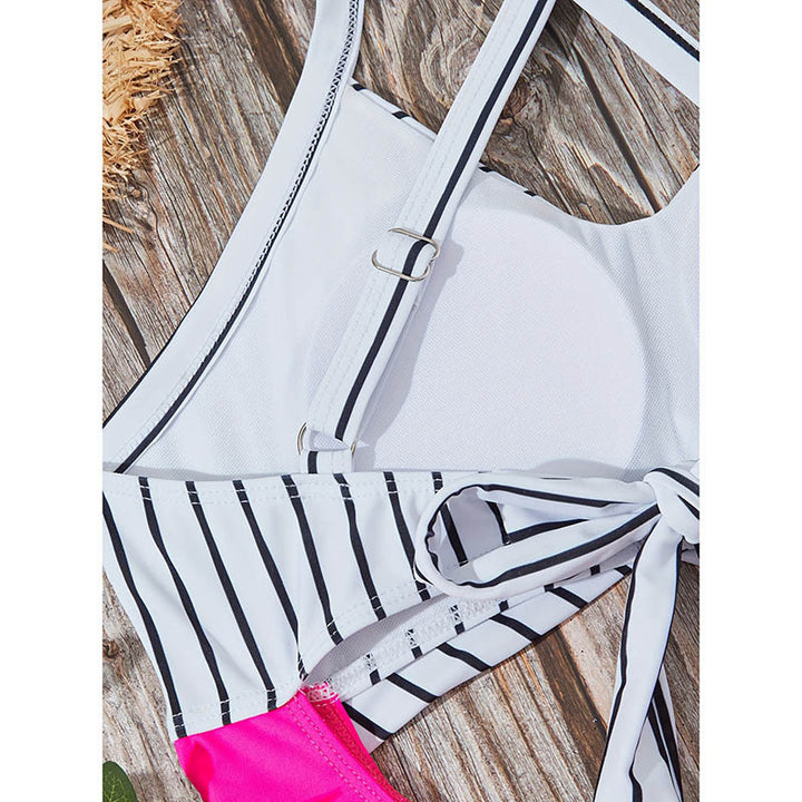 Dame Én-delt Badedragt med elegant Wrap-snit Skovae