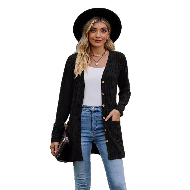 Dame Striklang cardigan Stilla
