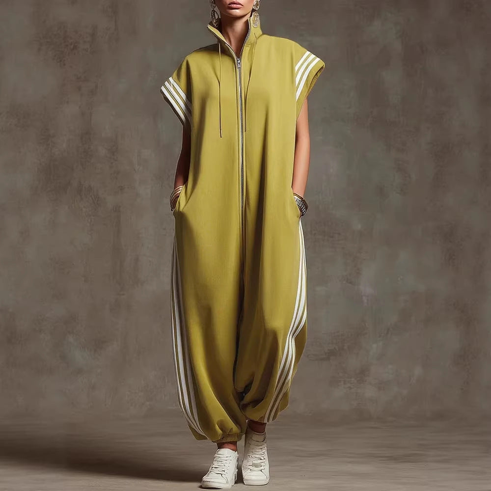 Dame Stylish Jumpsuit med moderne kontraster Skovae