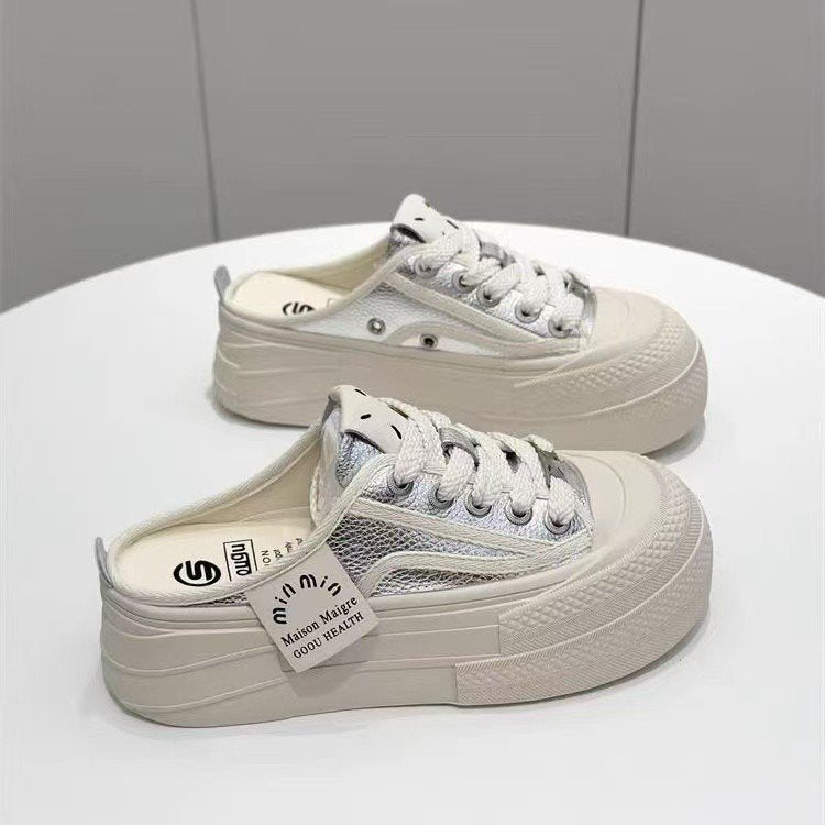 Dame Slip-On Sko med fashionable Mesh-design og stabil plateau sål Stilla