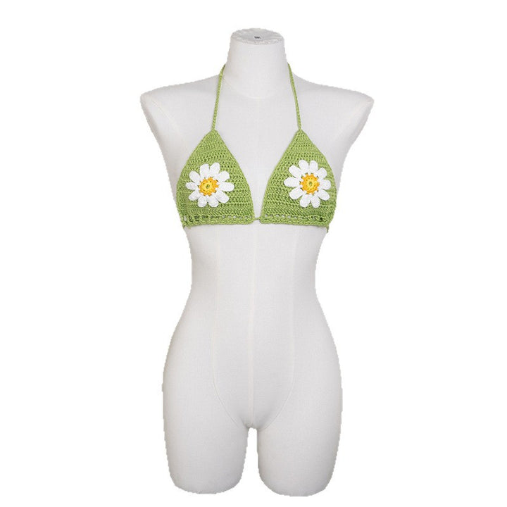 Dame Hækle-Bikinioberdel med florale detaljer Skovae
