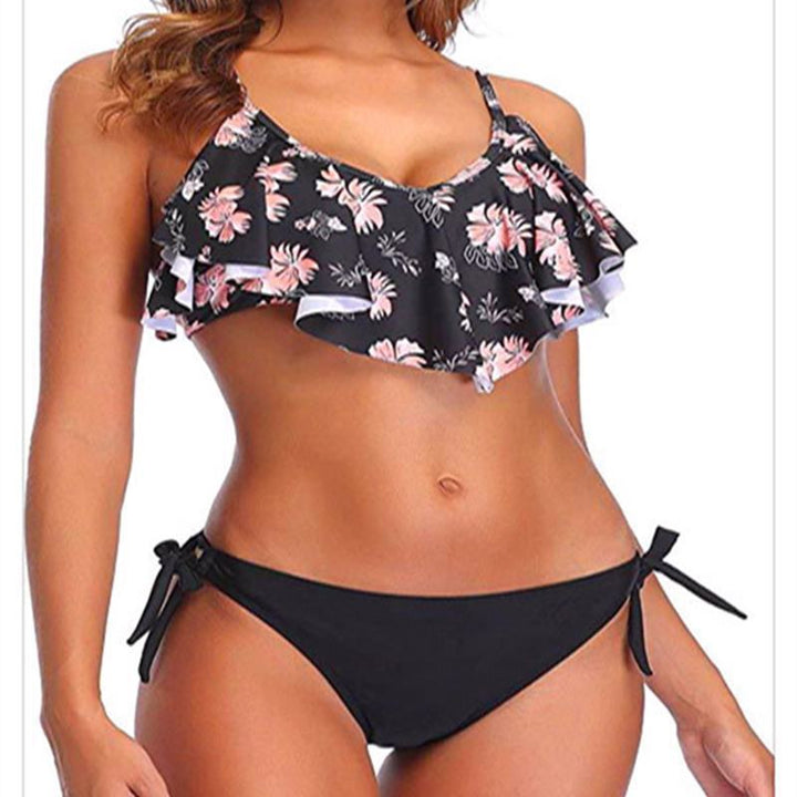 Dame Bikini-sæt med voluminoøs ruffeldetalje og justerbare stropper Stilla
