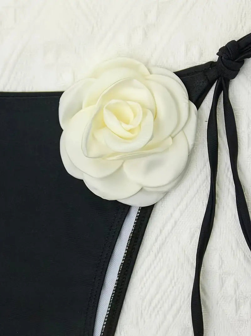 Dame Blomster Accent Bandeau Bikini Sæt Stilla