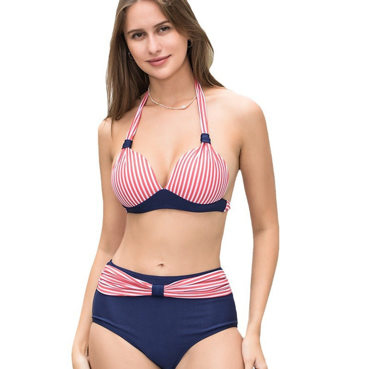 Dame bikini sæt med polstret top og høj talje Stilla