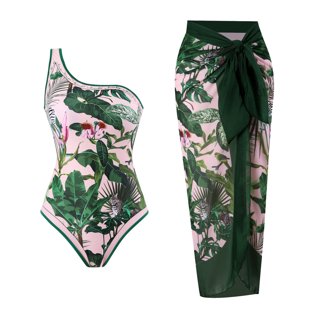 Dame Sarong-nederdel med blomsterdesign og justerbart bånd Stilla