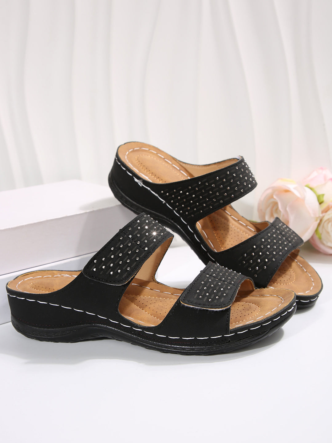 Dame Stilfulde Soft Cushion Slide Sandaler Stilla