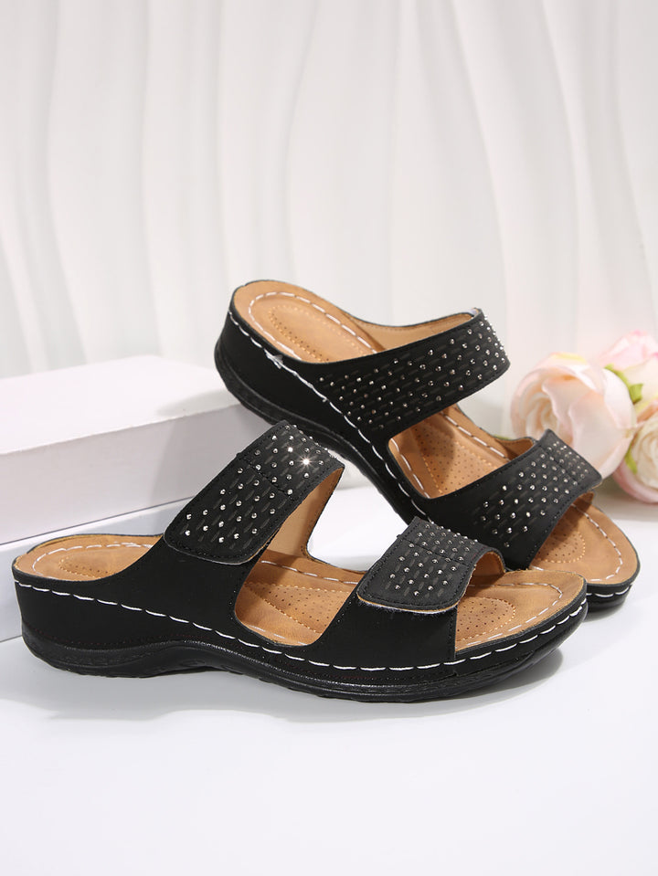 Dame Stilfulde Soft Cushion Slide Sandaler Stilla