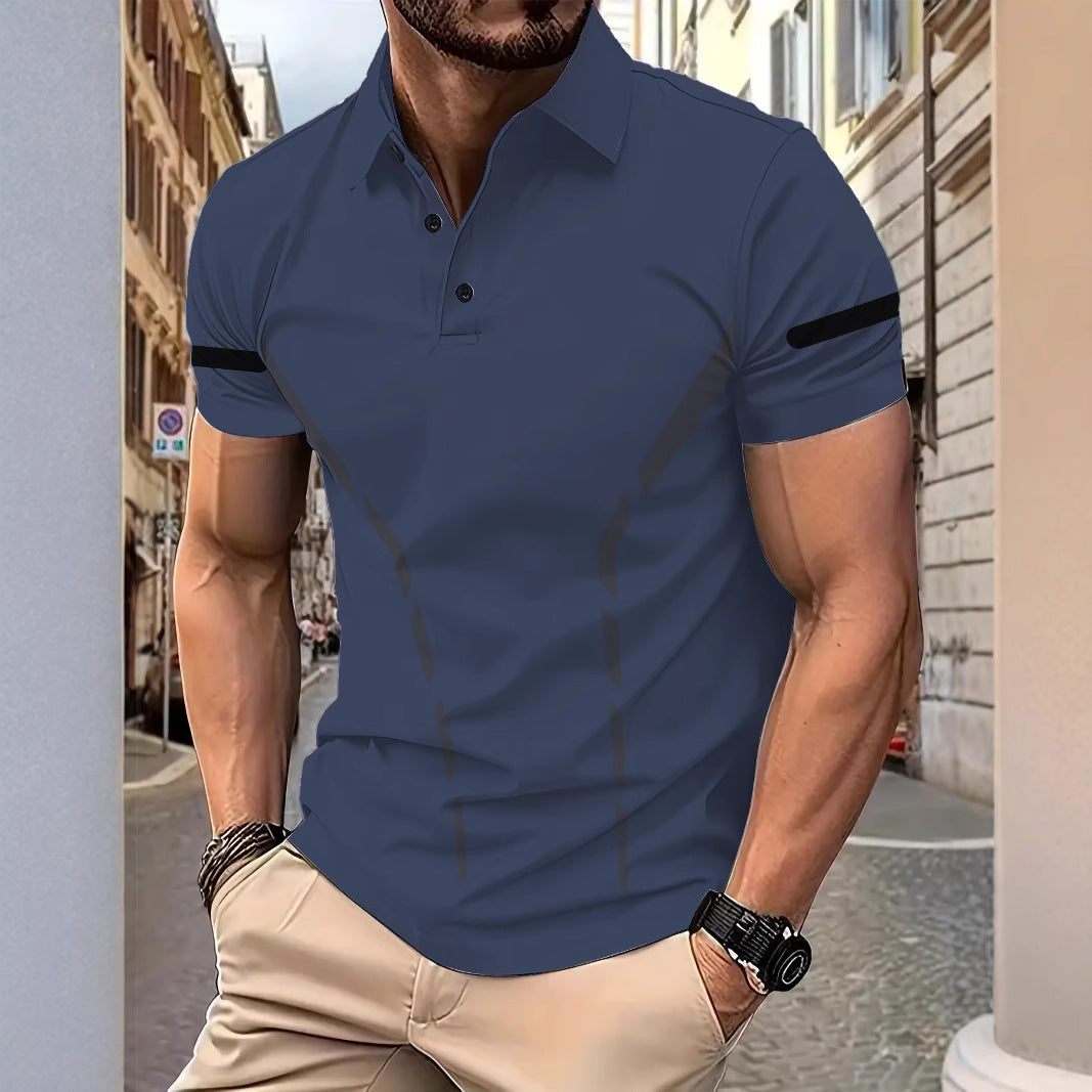 Herrer polo shirt med trendy sportsligt design og åndbare egenskaber Stilla