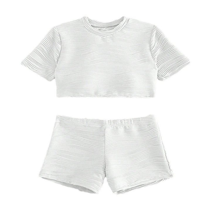 Dame Sporty Crop-Top og korte shorts sæt Skovae