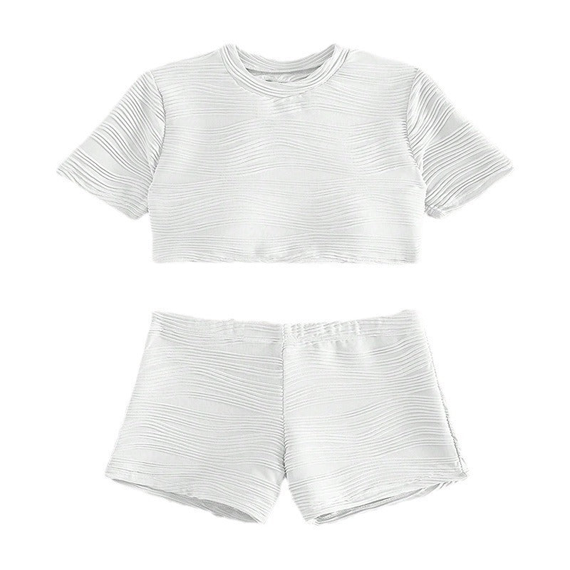 Dame Crop-Top og Shorts Sæt Skovae