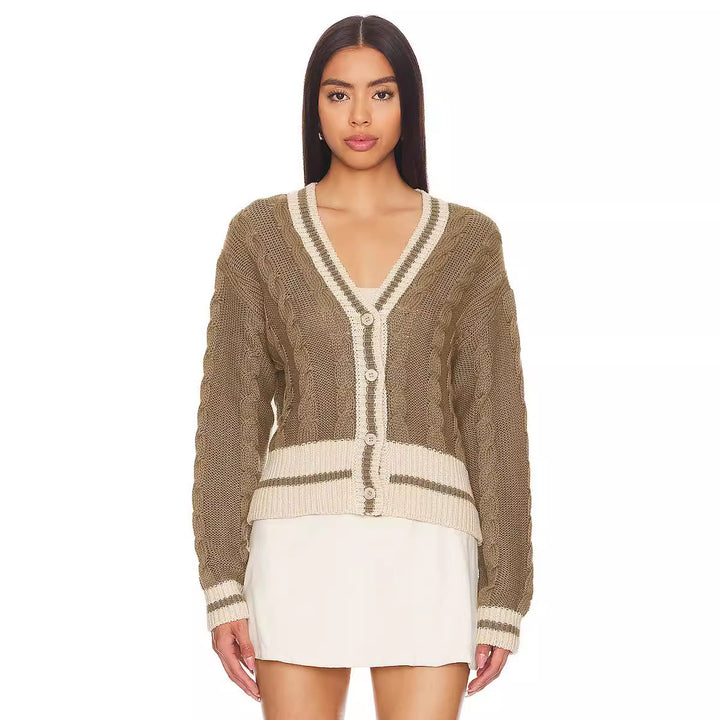 Femme Kabelstrik Korte Cardigan Stilla