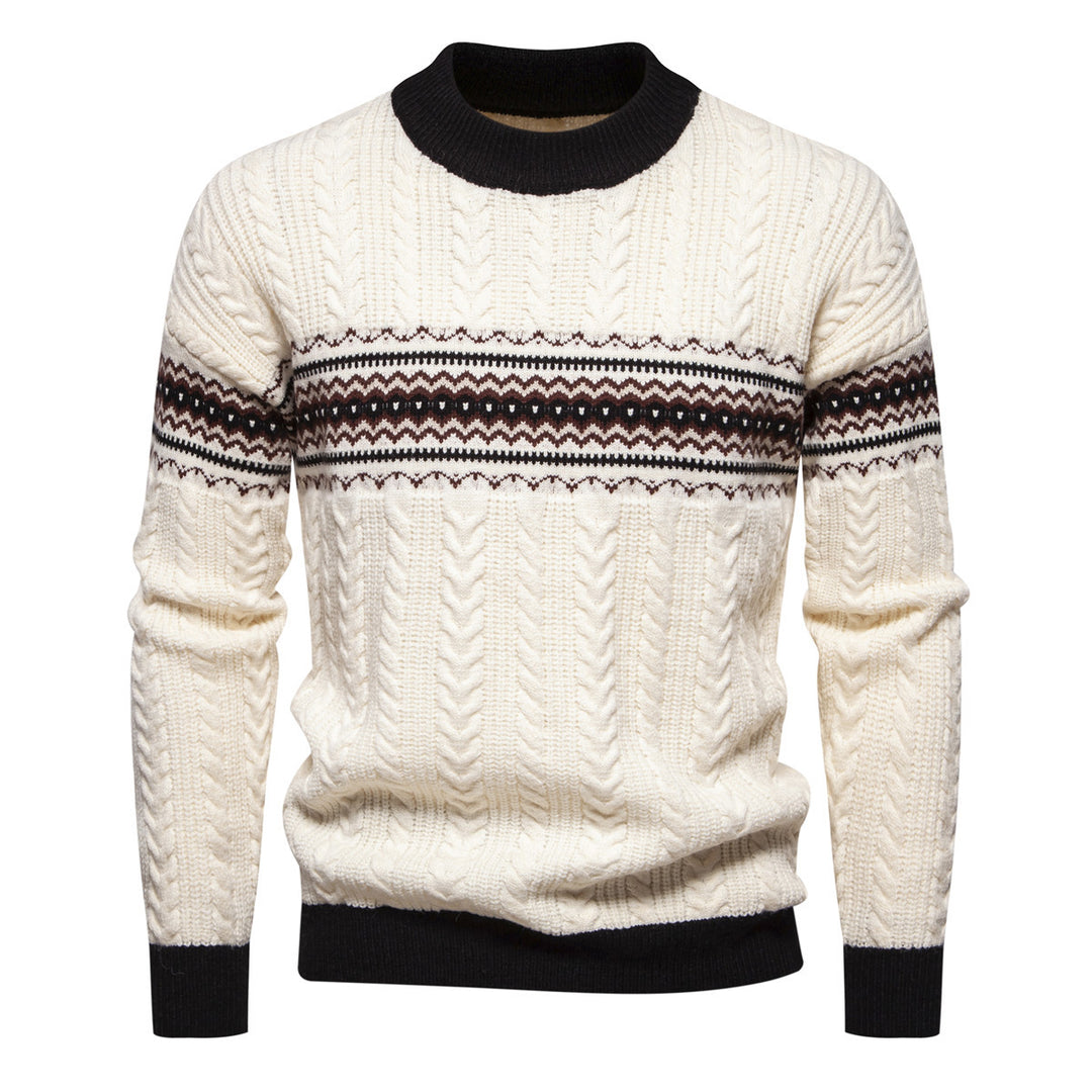 Herrer Kabelstrik Høj-Hals Pullover Stilla