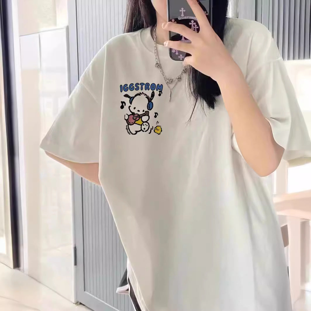 Dame T-Shirt med kreativt dyredesign og afslappet pasform Stilla
