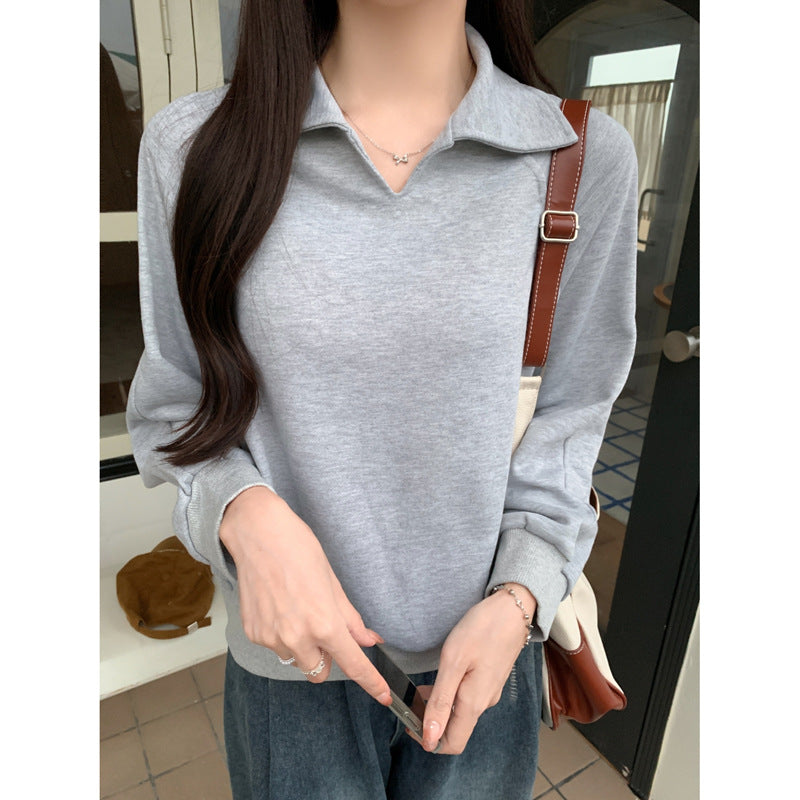 Dame Casual Relaxed Fit V-Udskæring Pullover Sweatshirt Stilla