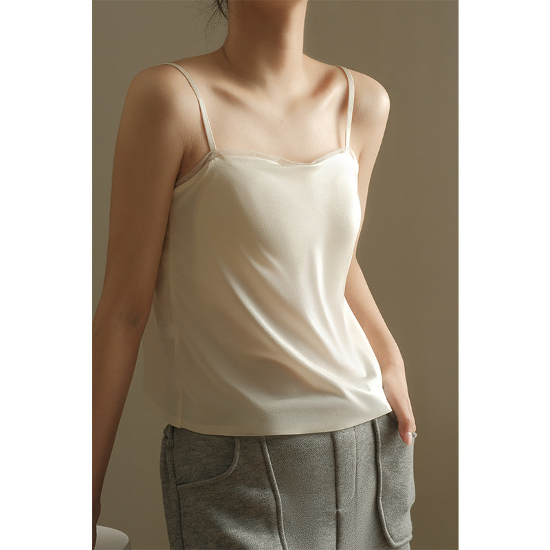 Femme Justerbare Stropper Siid-Camisole Top Stilla